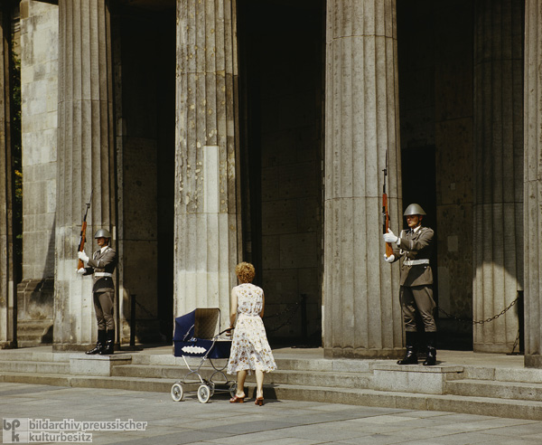 Honor Guard in Front of the Memorial to the Victims of Fascism and Militarism (